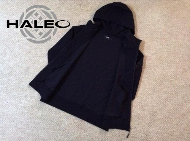 ハレオ カーゴジップフーディー パーカー 黒 ブラック XXL ジム HALEO