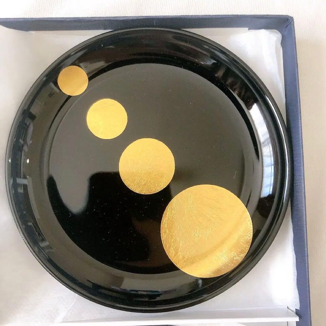 【美品】 HAKUZA 箔座 純金プラチナ箔 永遠色 小皿 丸皿 2枚セット