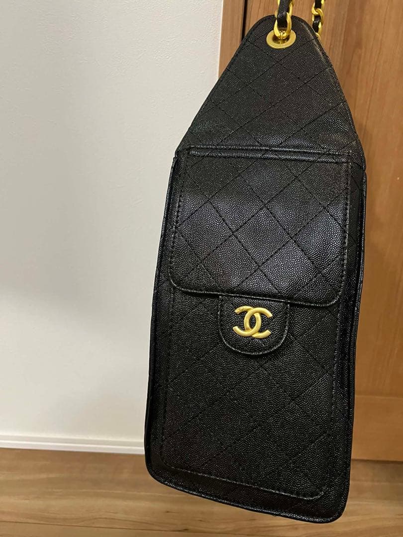 CHANEL ブラック キルティングバッグノベルティ　トートバッグ
