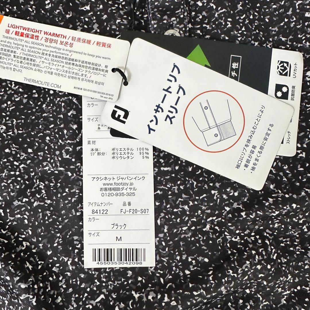 新品　FOOTJOY フットジョイ　メンズ　ゴルフウェア　トップス　長袖　Ｍ　黒