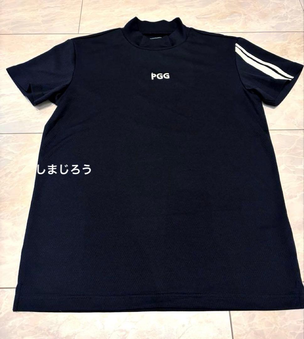 美品　PGG 半袖モックネック　4 PEARLY GATES ネイビー×ホワイト