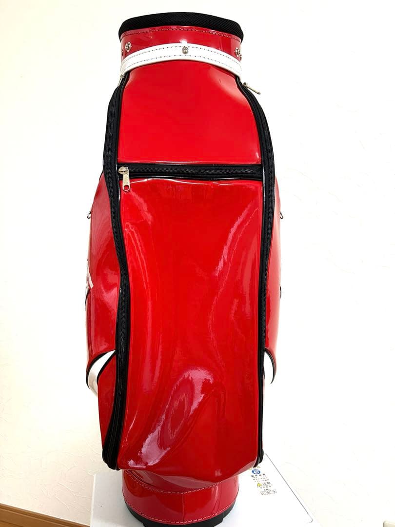 [新品 未使用] プロフェッショナルモデル ゴルフバッグ 赤