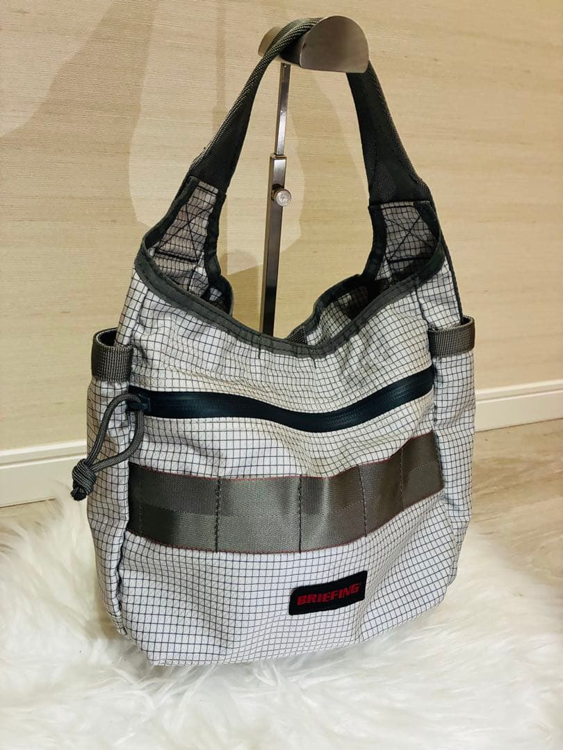 新品未使用　BRIEFING GOLF カートバッグ リップストップ グレー