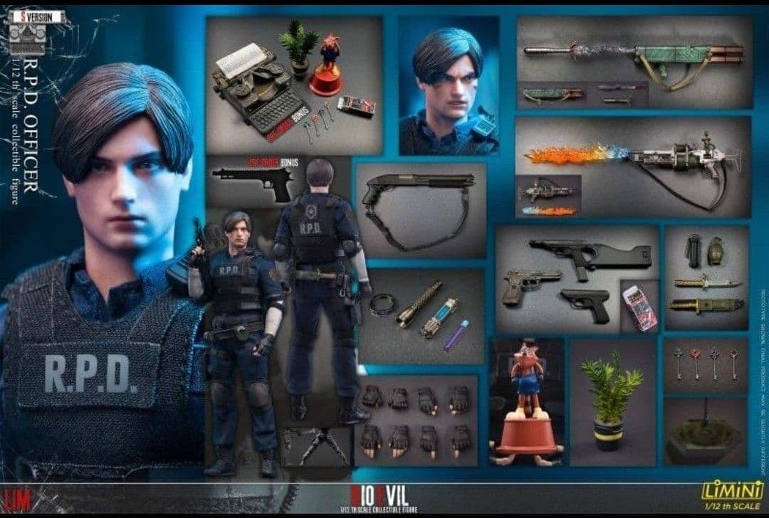 新品未使用　1/12　アクションフィギュア　レオン　バイオ　LIMTOYS