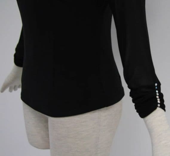 新品　社交ダンス　フリル　 トップス　ブラック M