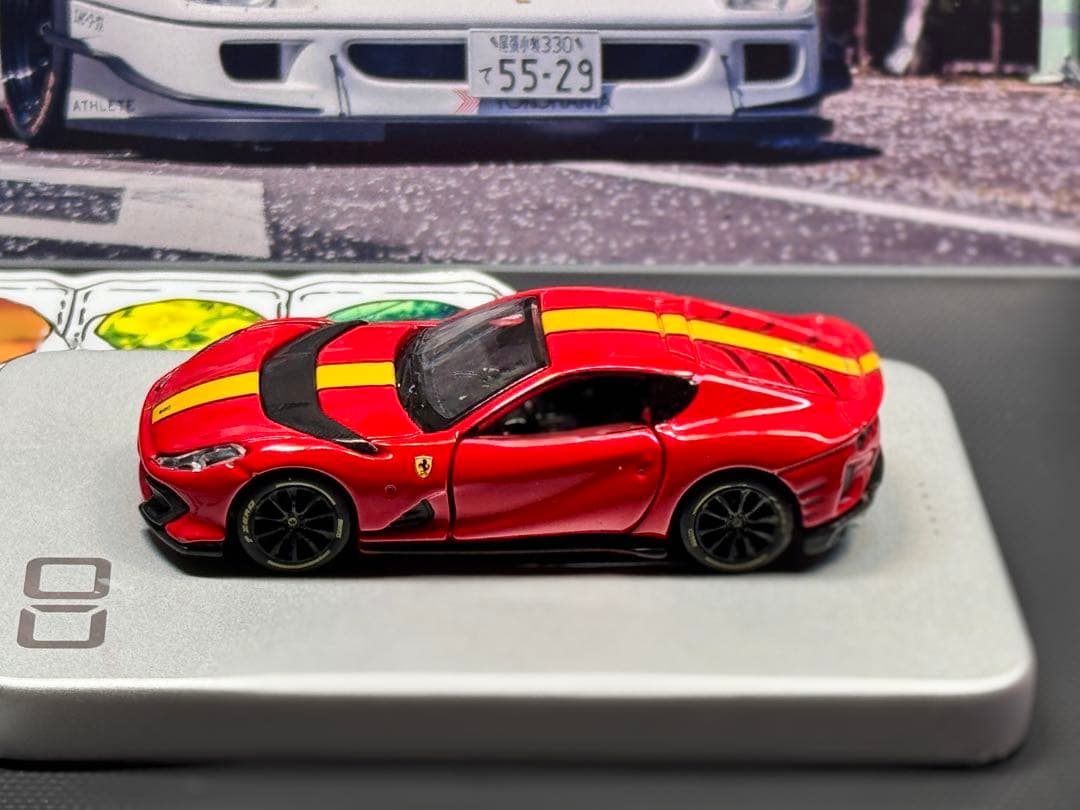 LBWK 308 GTB ミニカー 赤色 灰色2台セット レース仕様 おまけ付き