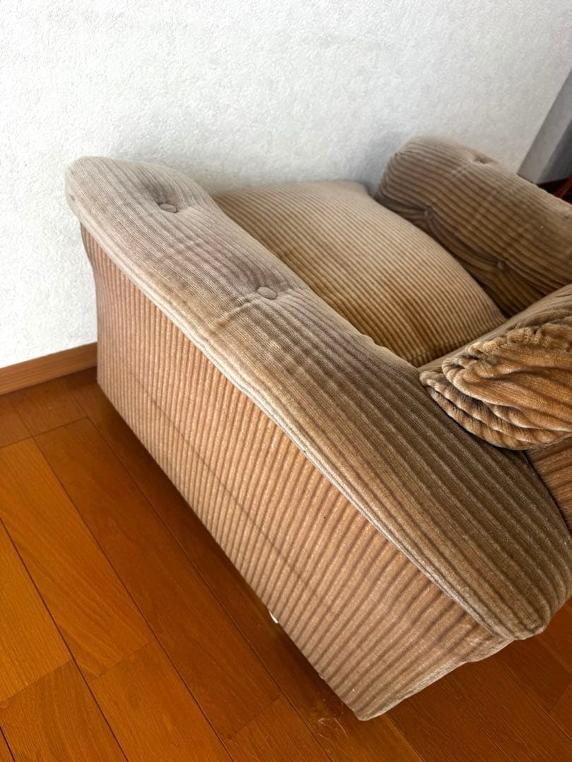 コーデュロイ 1Pソファ 1人掛け シングルソファ 1シーター モダン