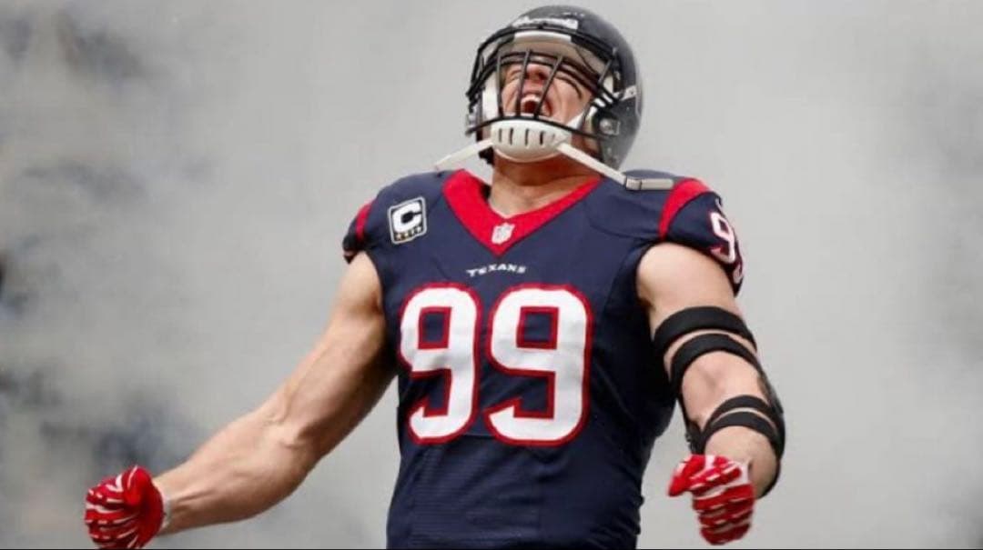 訳有ほぼ未使用 説明必読 NFL テキサンズ JJワット ジャージ ミニヘル付