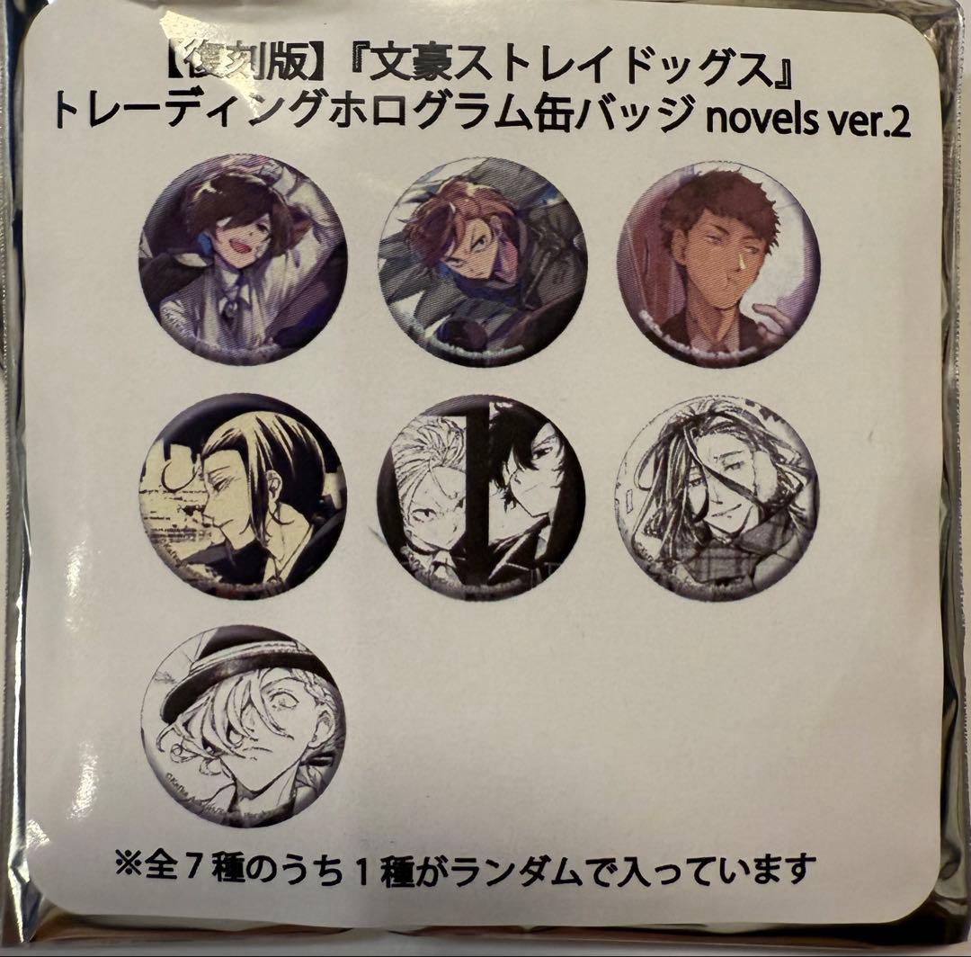 文豪ストレイドッグス　復刻　novel 2 缶バッジ　ホログラム 双黒　2個