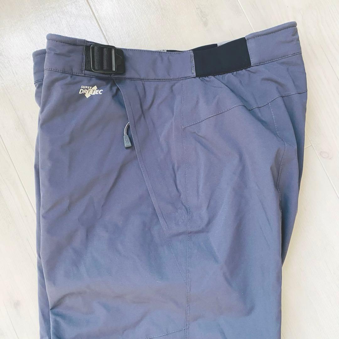 美品　モンベル　パウダーステップ パンツ　ダークグレー　バッグ付き