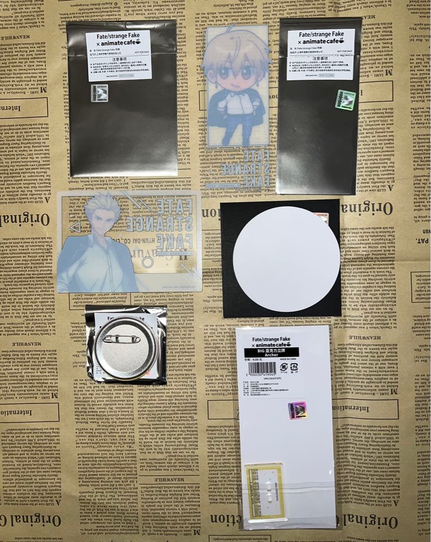 Fate/strange Fake 中国上海 カフェ ギルガメッシュ 5点セット
