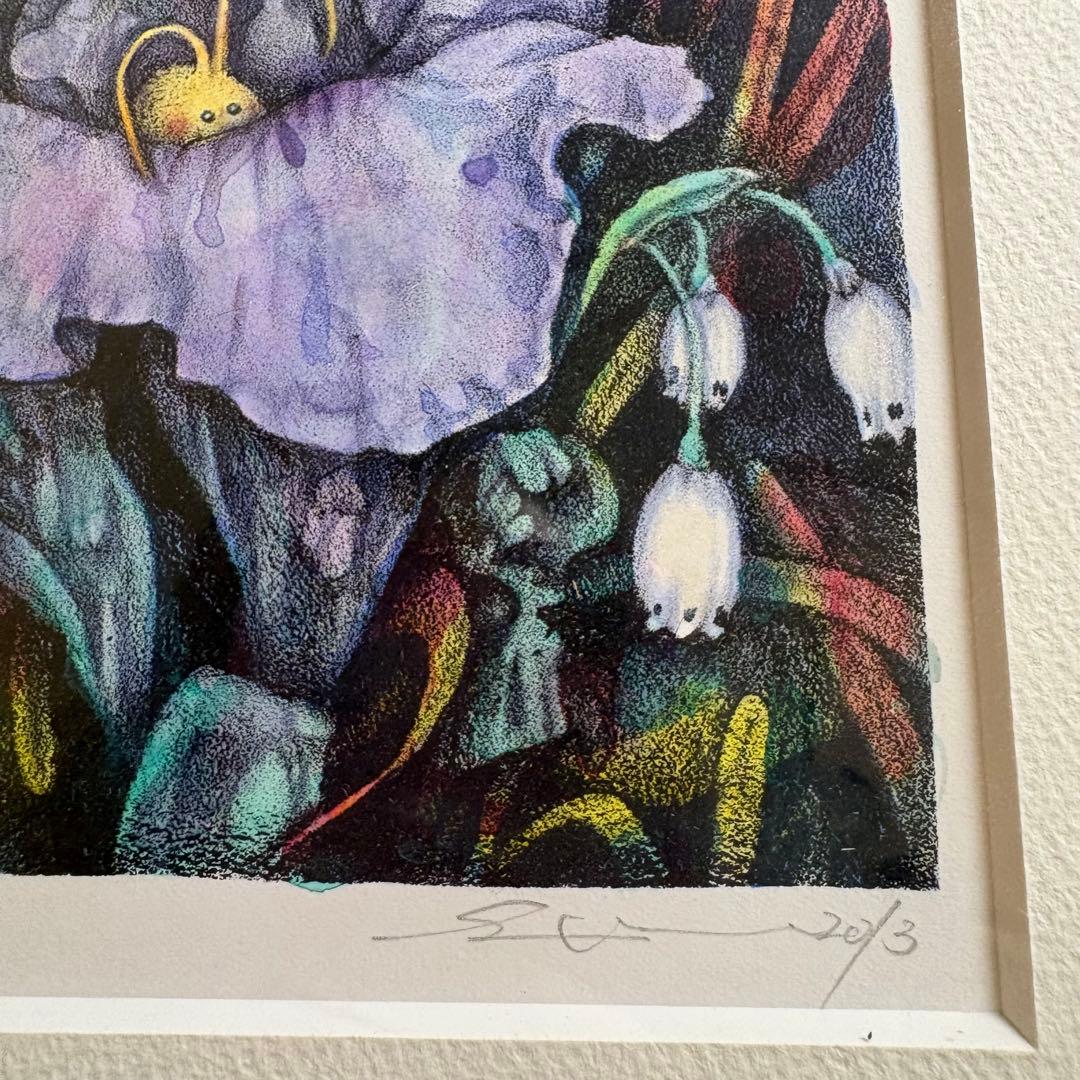 妖精 フェアリー ペンシルアート カラー 絵画 アート 花 フラワー 伊藤忠
