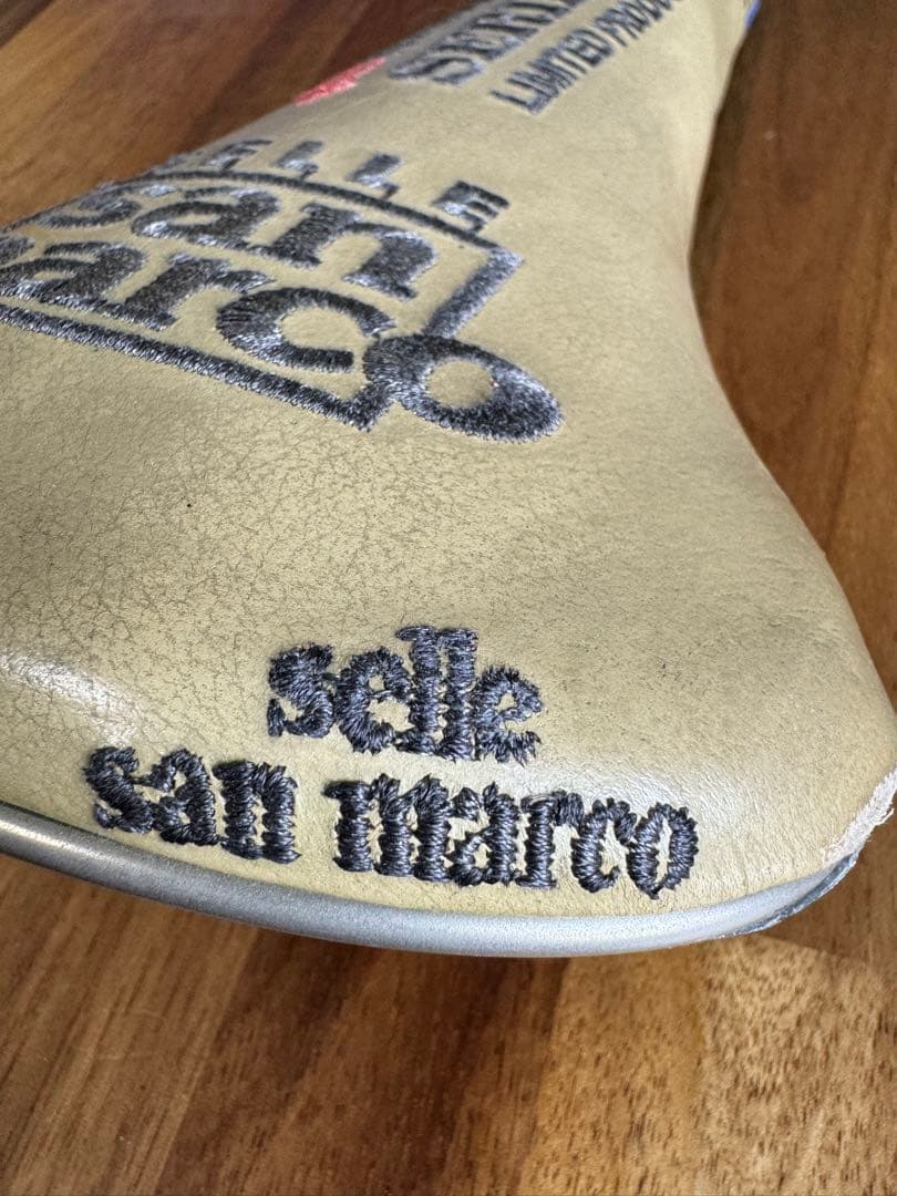 san marco サドル Vintage レザー 刺繍 イタリア製