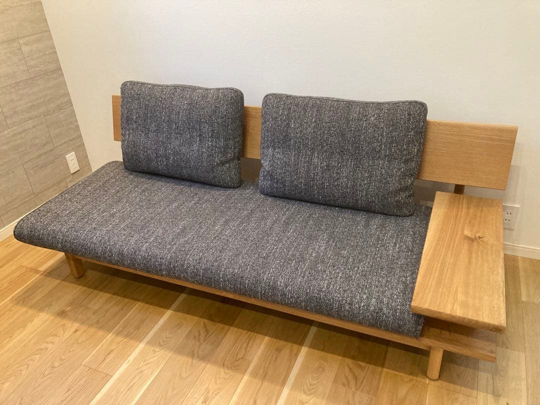 ⭐︎美品⭐︎飛騨産業製 片肘付ソファ3P森のことば