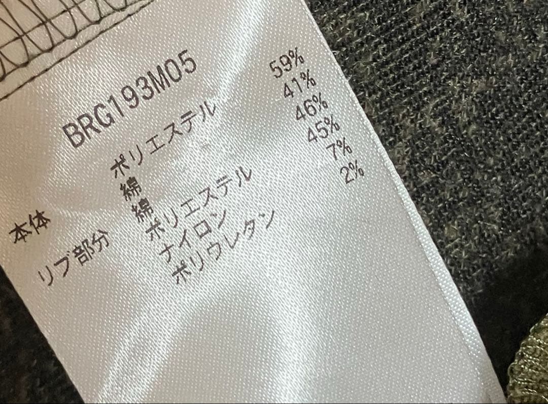 ✨【BRIEFING GOLF】迷彩調ダブルジップフリースジャケットカーキ S✨