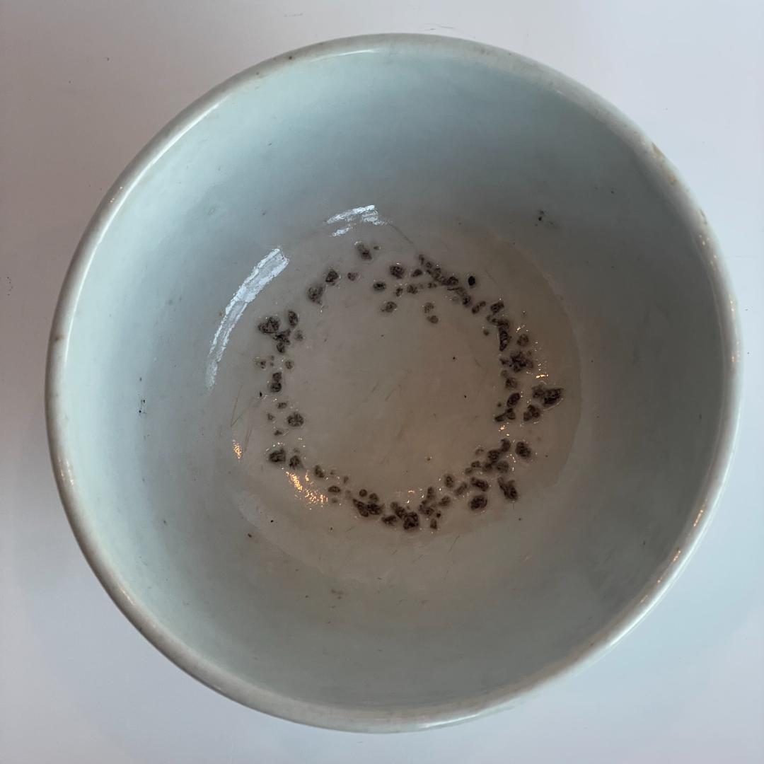 古渡 白磁碗 清代中後期 中国 南方民窯 唐物 茶碗 14.3cm 古陶磁 古玩