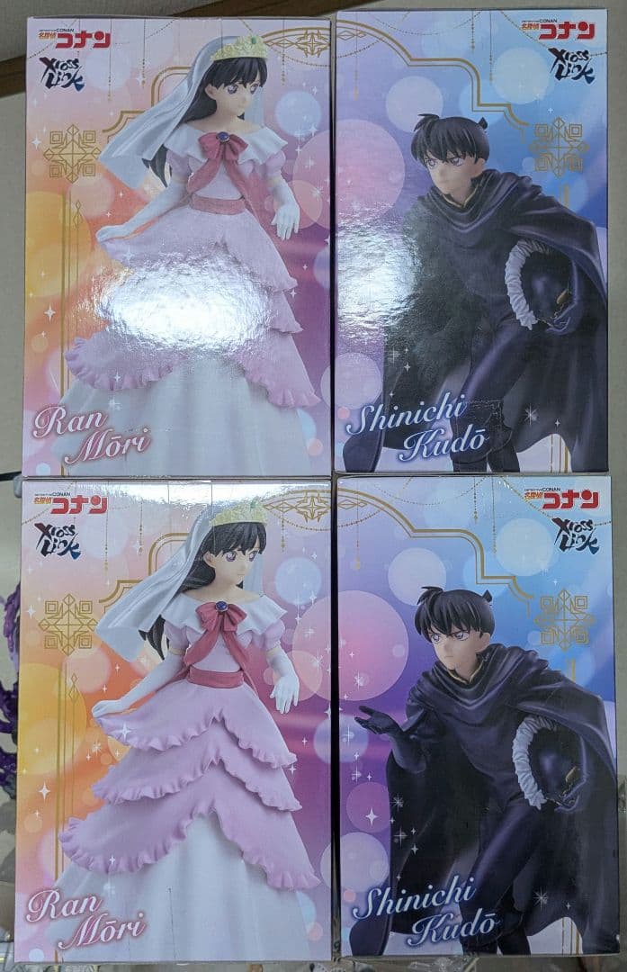 名探偵コナン XrossLink 工藤新一 毛利蘭 フィギュアセット　4個セット