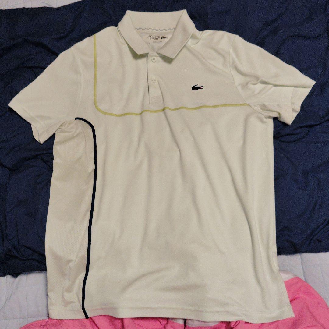 ディミトロフモデル　LACOSTE ライトイエローポロシャツLとパンツL