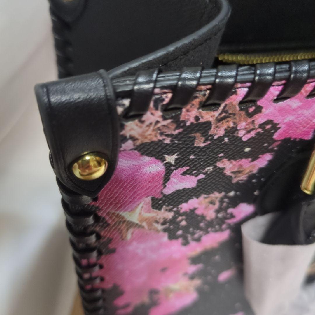 まぁりんページ CHANELノベルティ 花柄トートバッグ 黒/ピンク