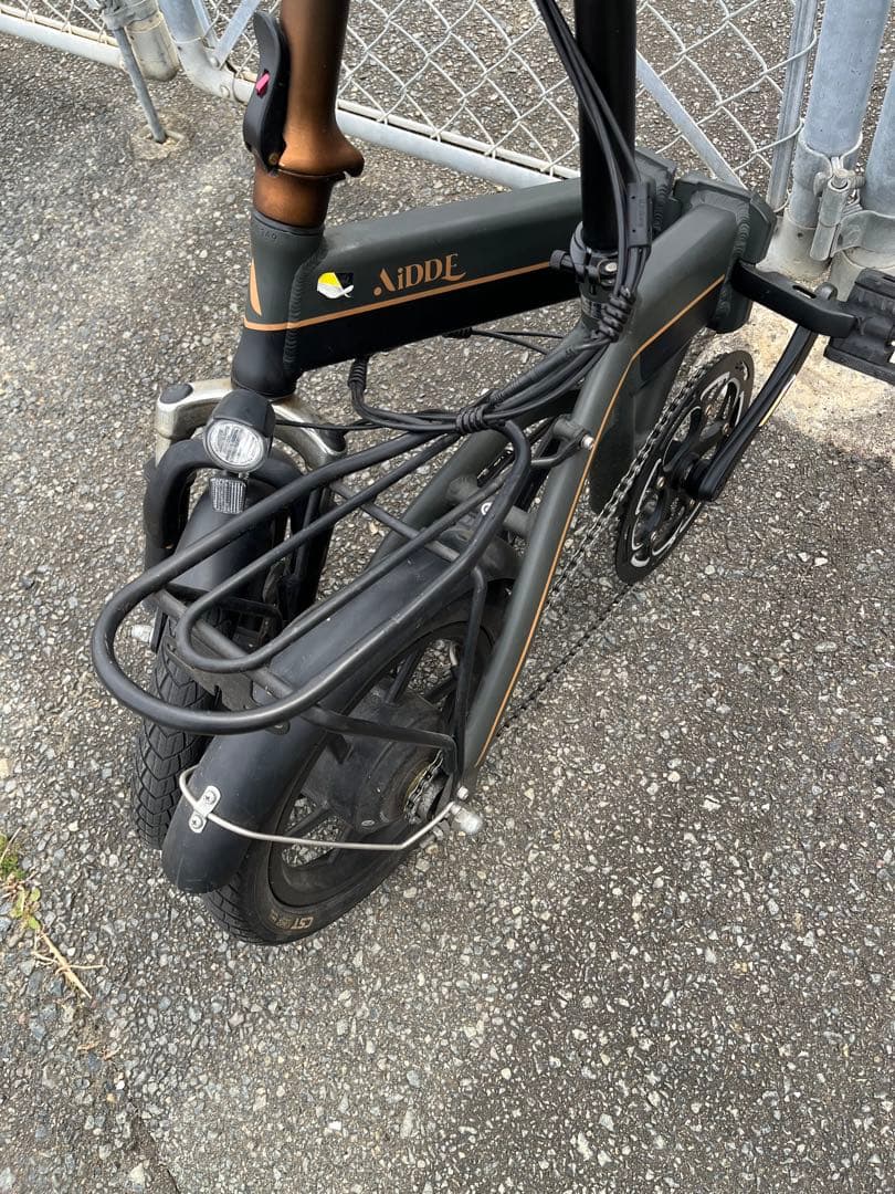 未整備　電動アシスト自転車　AIDDE 折り畳み自転車