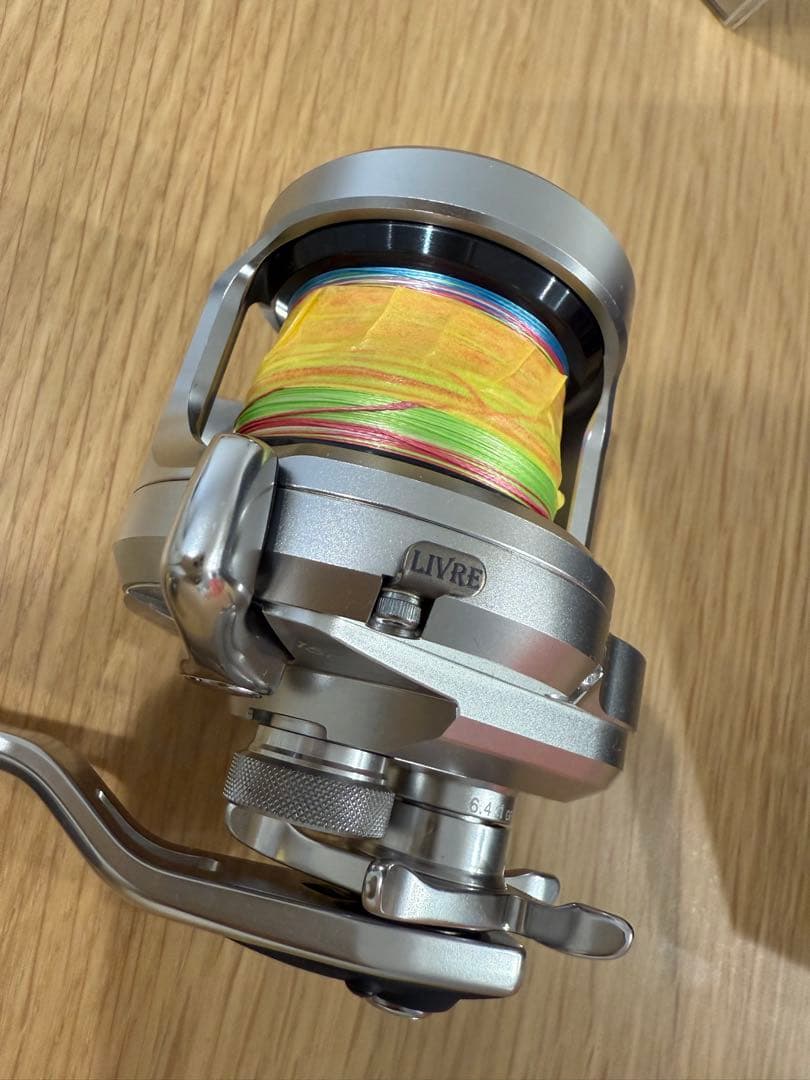 シマノ　オシアジガー1500HG 夢屋アルミパワーハンドル　純正ハンドル付き