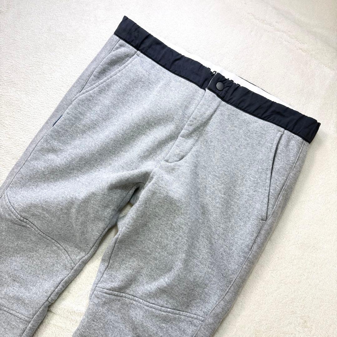 Rosasen 刺繍ロゴ 裏起毛 ウエストゴム スウェットジョガーパンツ L