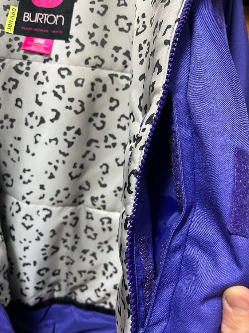 BURTON 紫色 スノーボードウェア フード付き　レディースＬ
