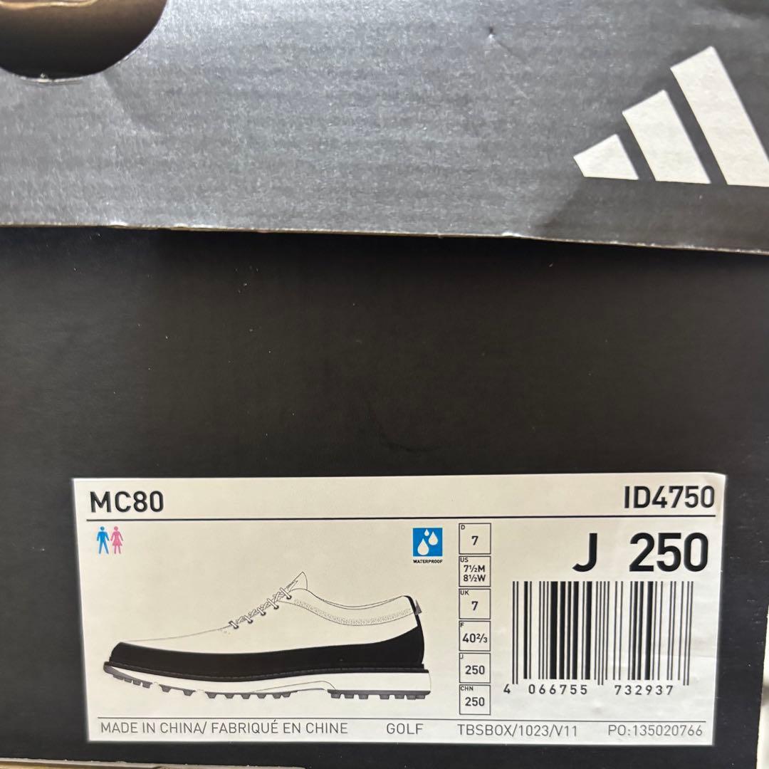 25cm adidas Golf MC80 ゴルフシューズ ID4750 白