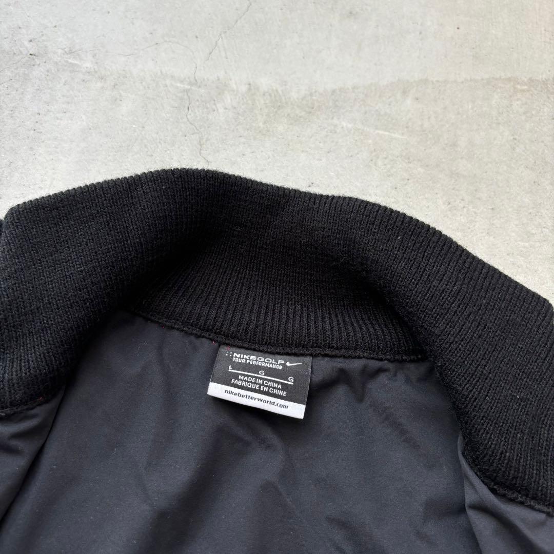 【極美品】NIKE GOLF 中綿ナイロン 袖ウールニット ジップジャケット L