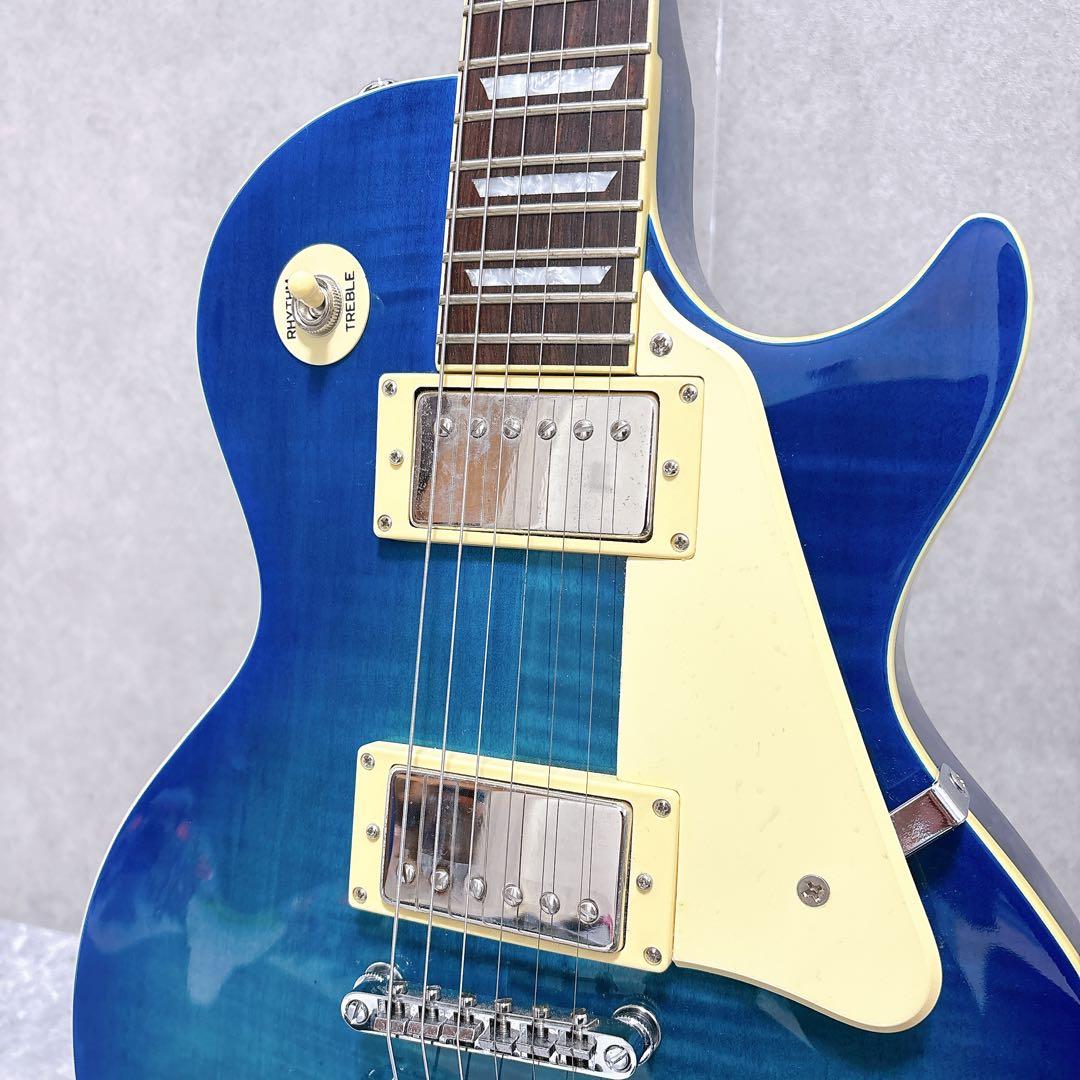 グラスルーツ ESP レスポール フレイムメイプル 虎杢目 青 ブルー ギター