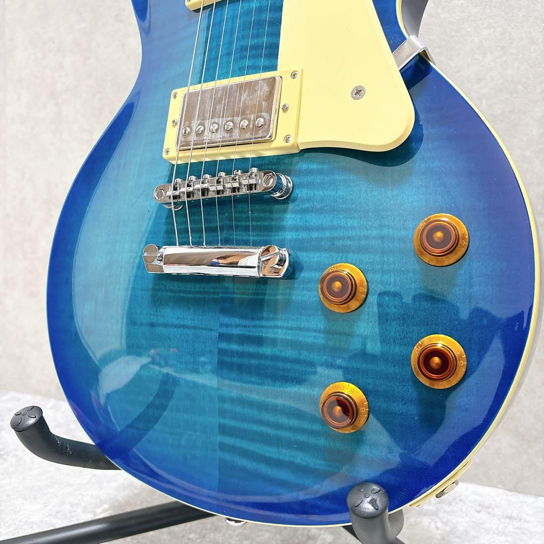 グラスルーツ ESP レスポール フレイムメイプル 虎杢目 青 ブルー ギター