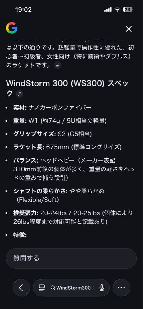 Li-Ning リーニン　WindStorm300 5U