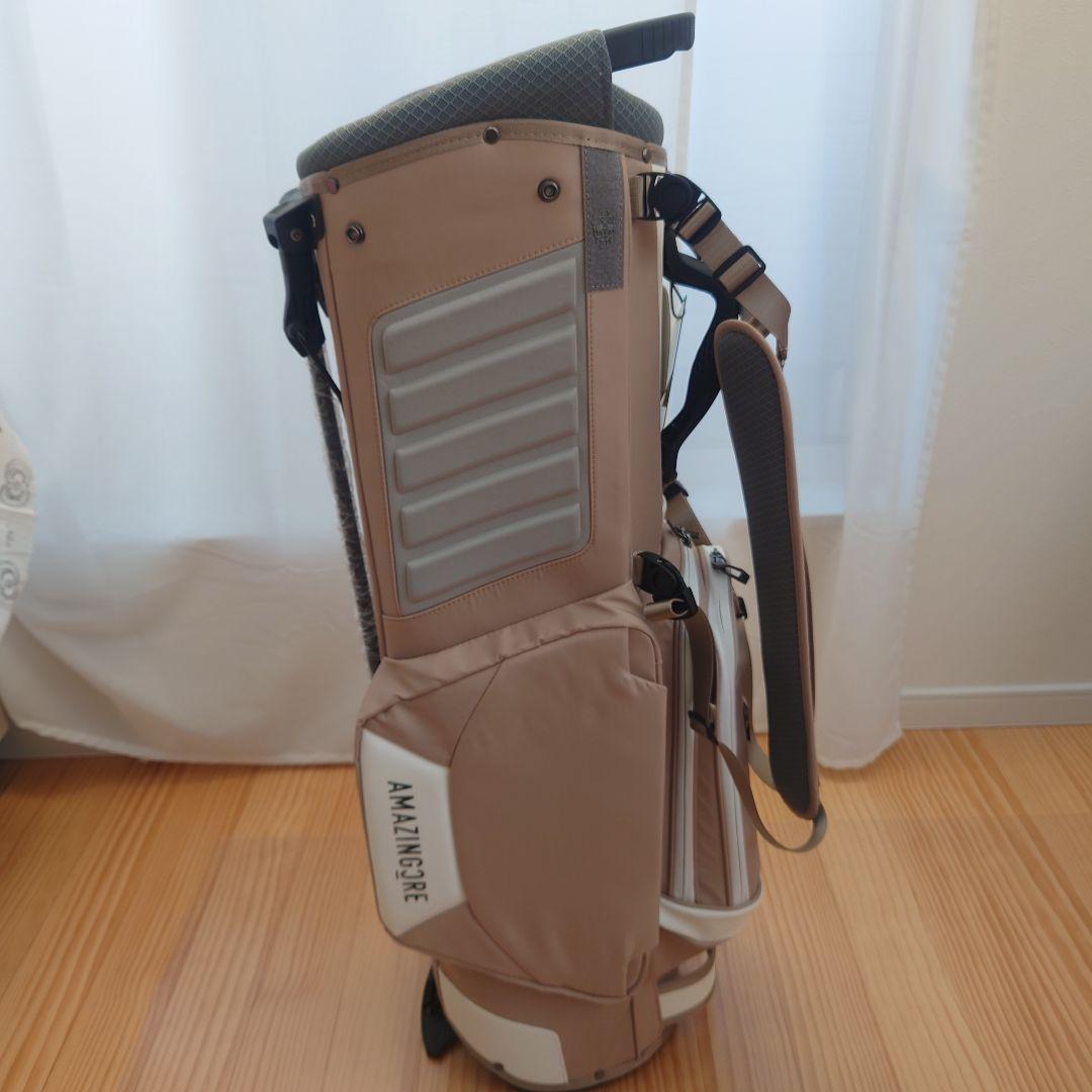 アメージングクリー ベージュ スカルゴルフキャディバッグ新品未使用品