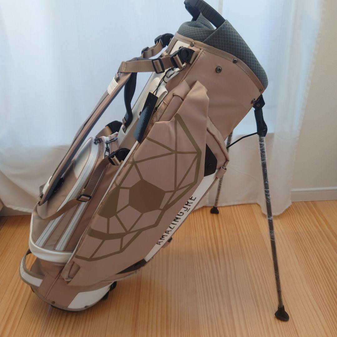 アメージングクリー ベージュ スカルゴルフキャディバッグ新品未使用品