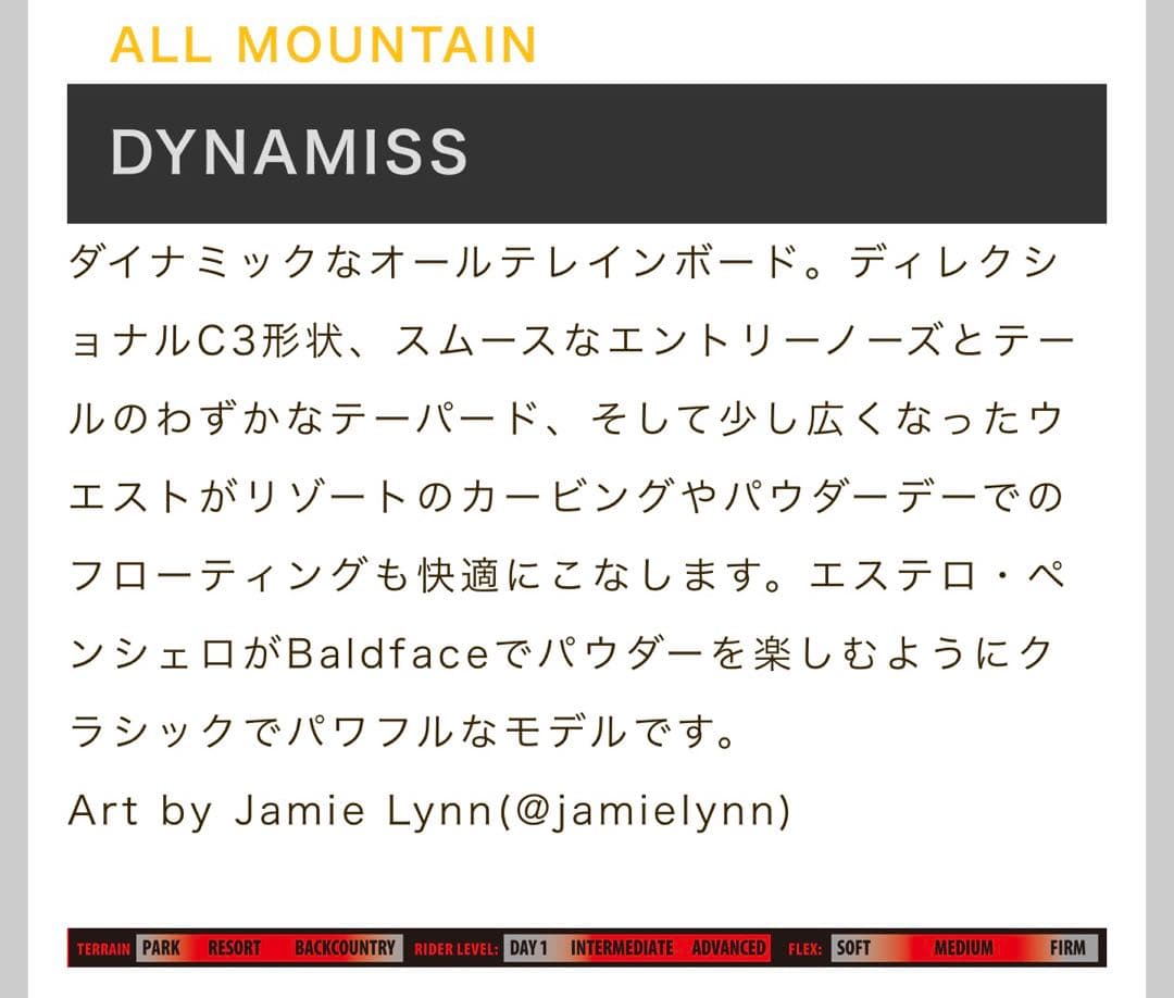 リブテック　ジェイミーリンDYNAMISS 新品未使用品153 シーズンラスト