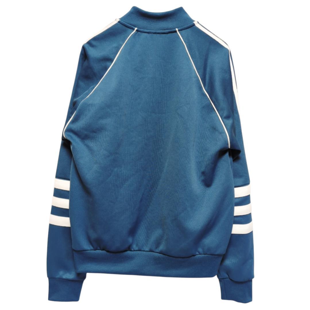 adidas トラックジャケット ジャージトップス トレフォイル ターコイズ M