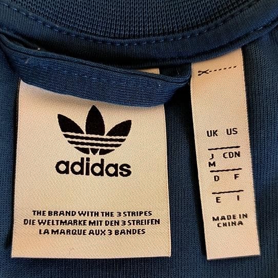adidas トラックジャケット ジャージトップス トレフォイル ターコイズ M