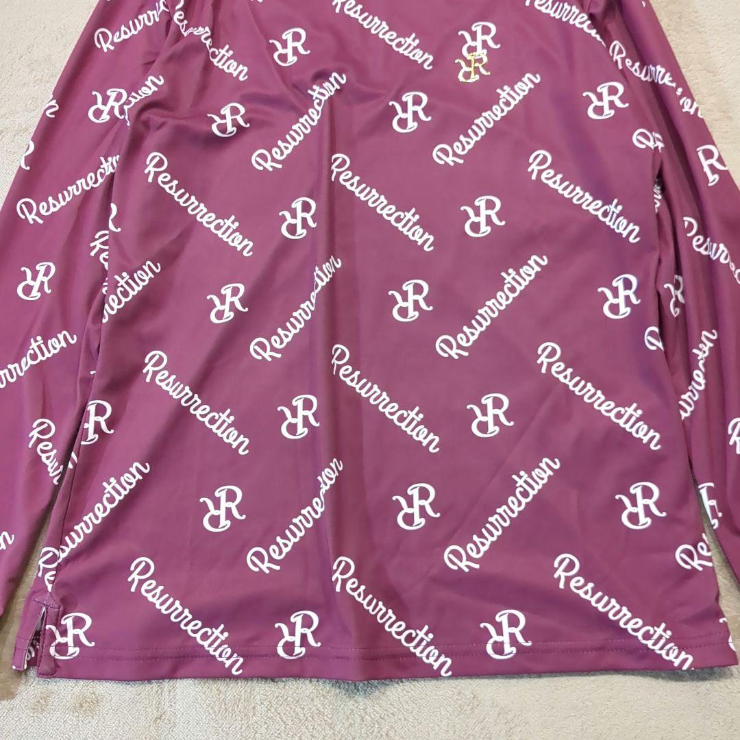 レザレクション　モノグラムロゴモックネック パープル　S