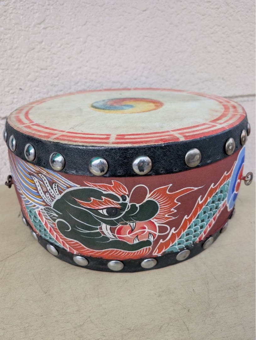 【リユース品】太鼓①　1尺3寸　38ｃｍ　両面太鼓　祭り　祭事