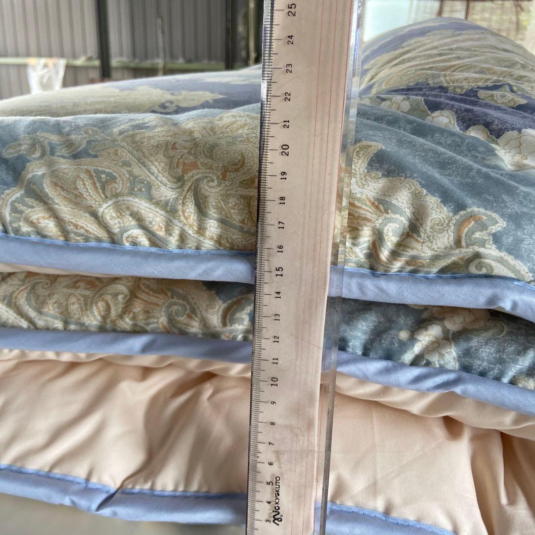 新品　未使用　生地　綿　100％使用　敷布団　シングル　２枚セット