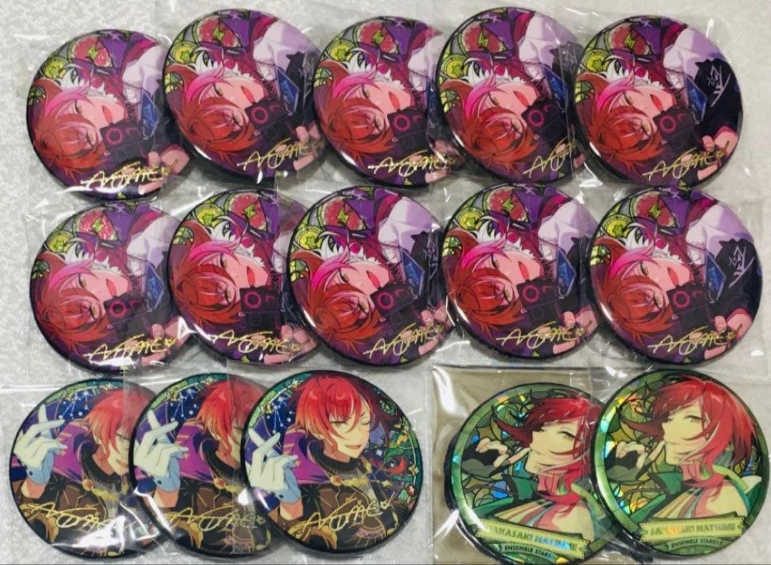 【逆先夏目】あんスタ おまんじゅう コスマス 缶バッジ 紙類 まとめ