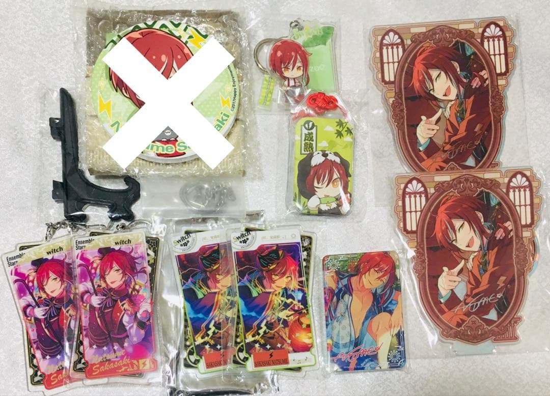 【逆先夏目】あんスタ おまんじゅう コスマス 缶バッジ 紙類 まとめ