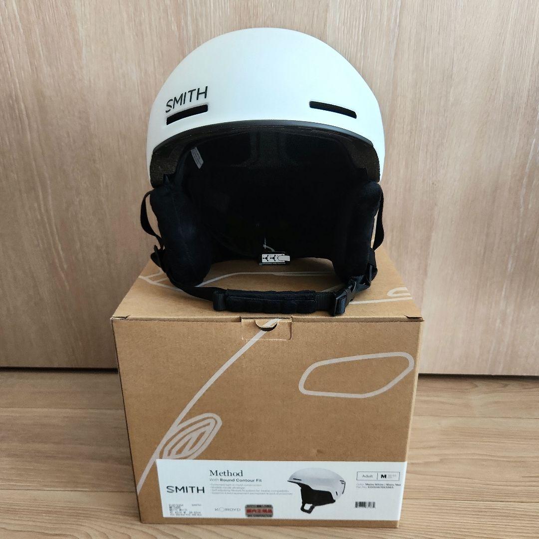 【美品】SMITH Method Mサイズ ASIA FIT 白 ヘルメット