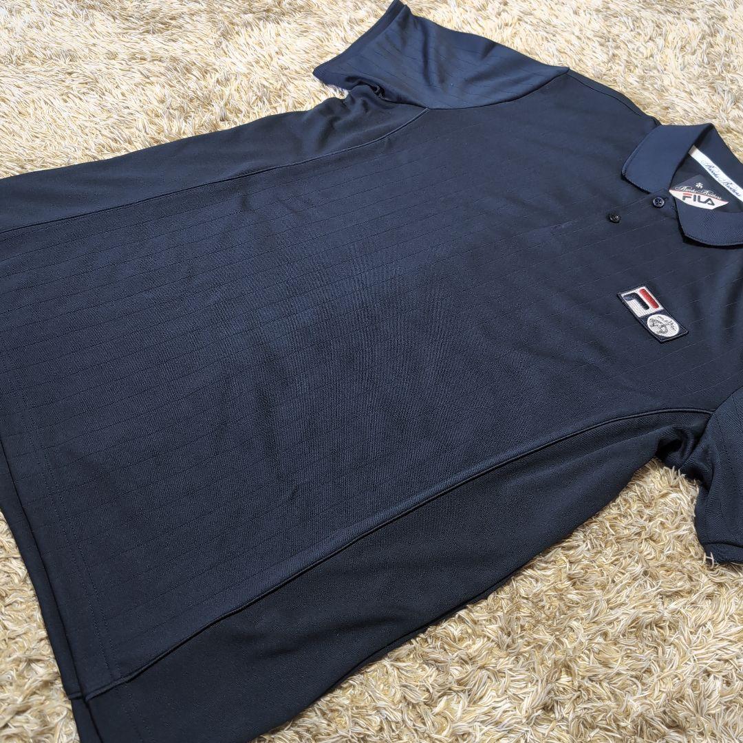 FILA Brooks Brothers ネイビー ポロシャツ ゴルフウェア L