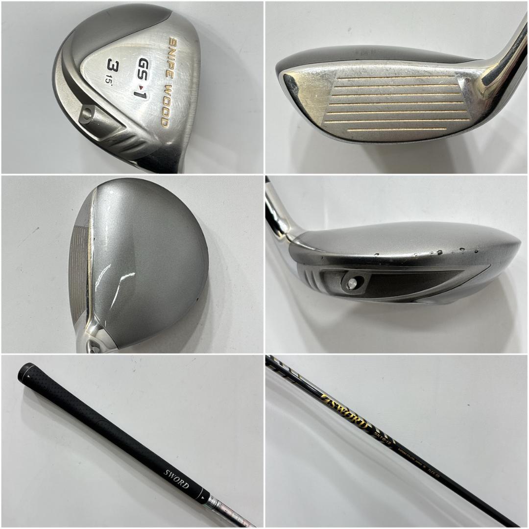 メンズ右利き初心者用　カタナ　SWORD　ゴルフクラブセット　W-2836