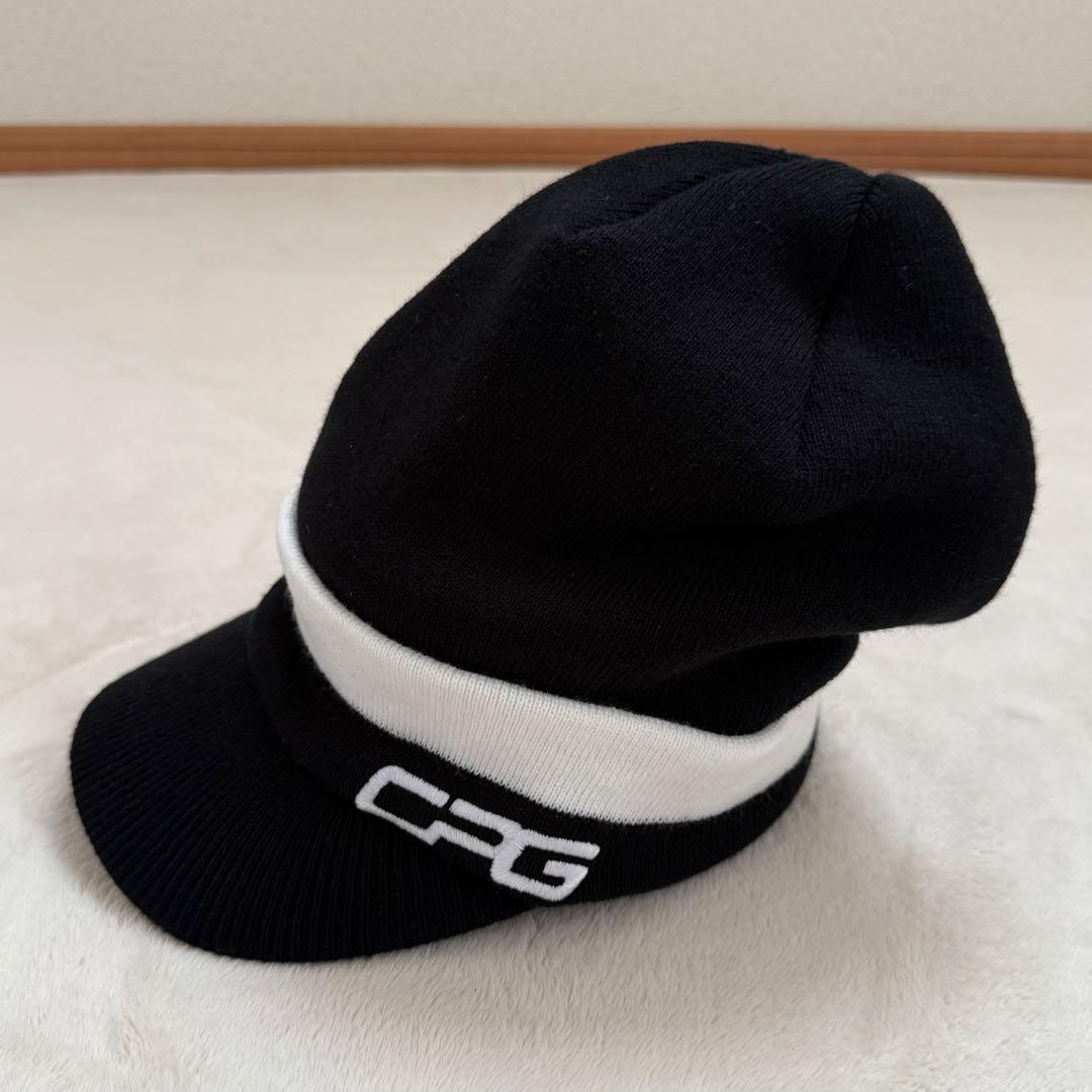 CPG GOLF ゴルフ ニットキャップ ニットキャスケット 帽子 ブラック