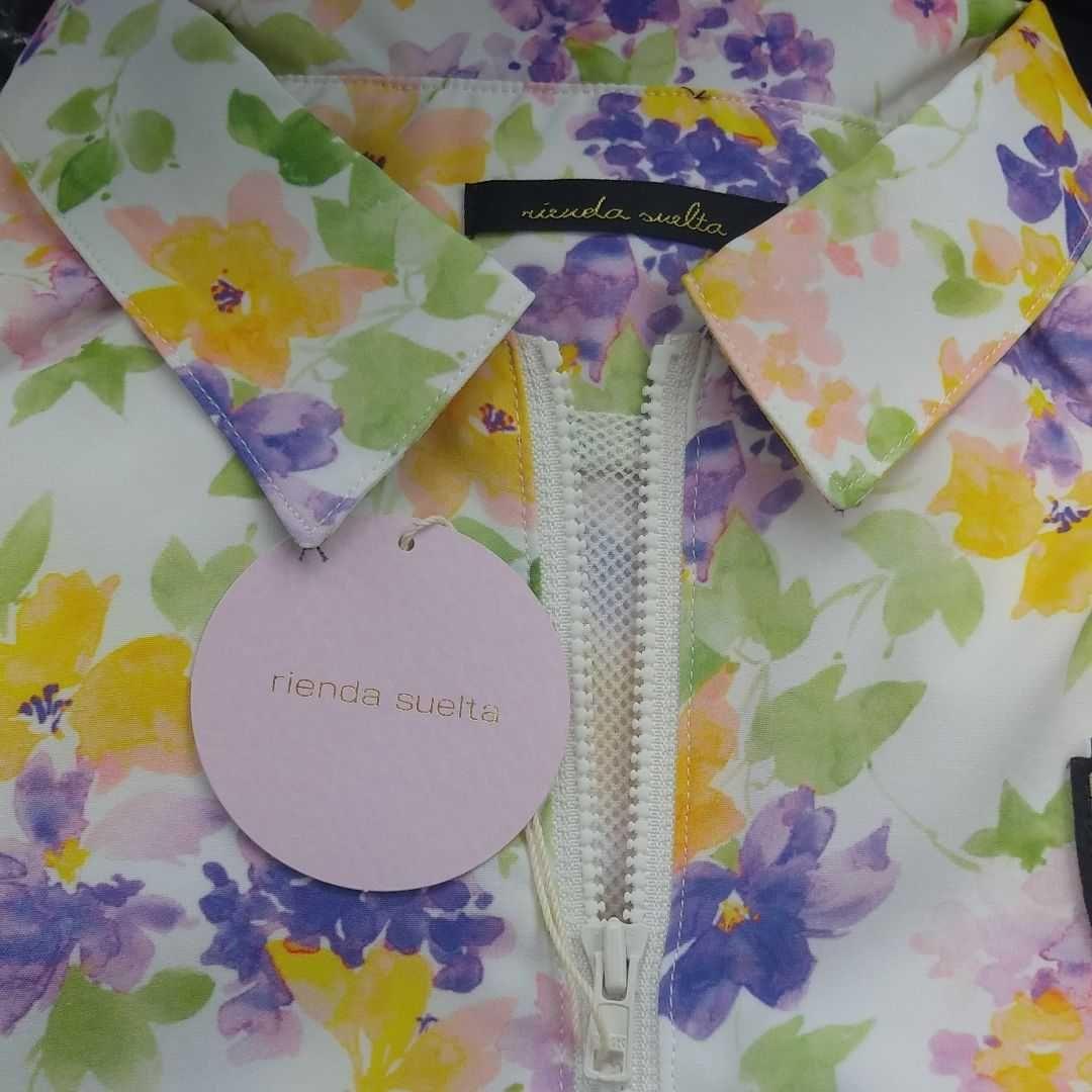 ゴルフ シャツ レディース　ゴルフウェア　花柄　半袖　ブルゾン　新品　アウター