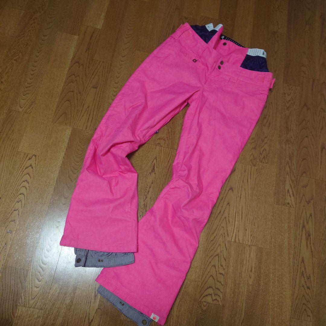 【美品】ROXY　スノボウェア　上下セット　Ｍ　グラデーション　ネイビー　ピンク
