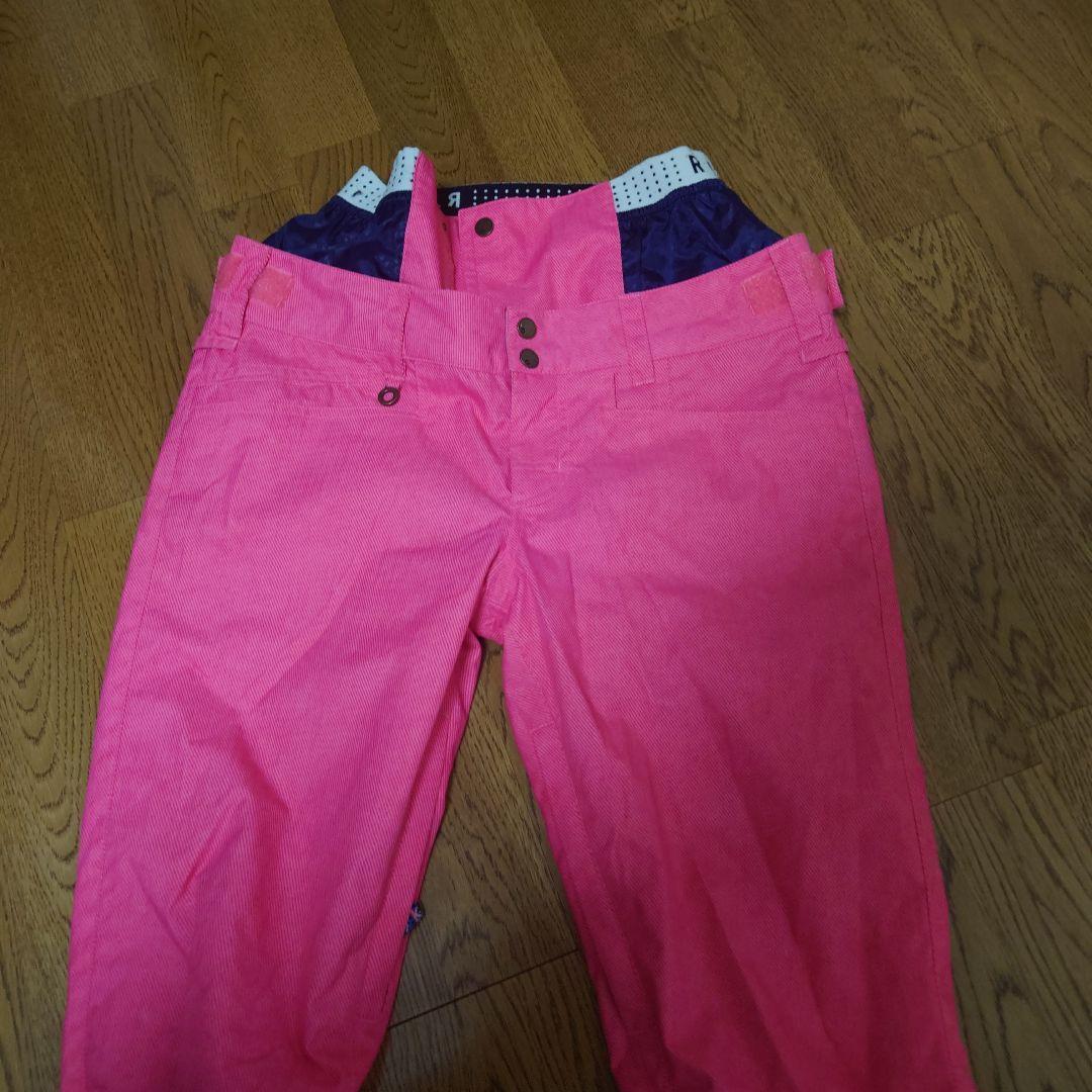 【美品】ROXY　スノボウェア　上下セット　Ｍ　グラデーション　ネイビー　ピンク