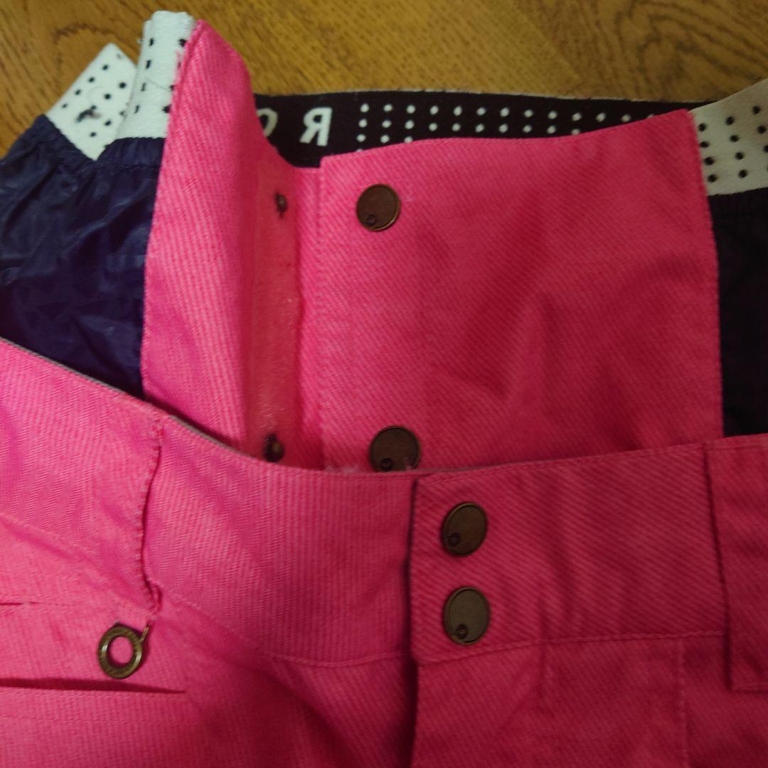 【美品】ROXY　スノボウェア　上下セット　Ｍ　グラデーション　ネイビー　ピンク